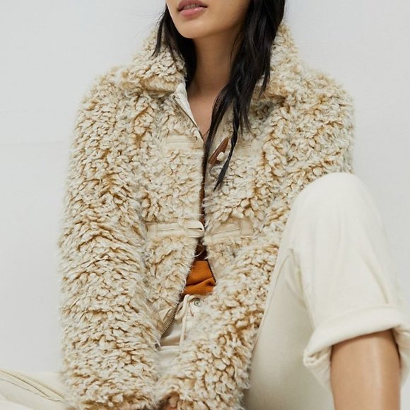 NWT Anthropologie Brenna Faux Fur Sherpa Jacket - Picture 5 of 9